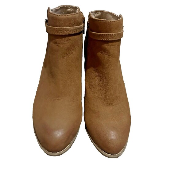 Vionic Ankle Boots Womens 8 Brown Upton Side Zip Almond Toe Casual Leather - Picture 2 of 10